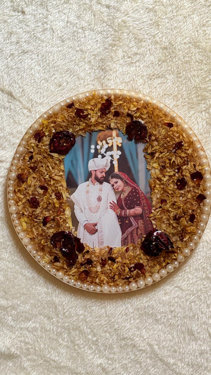 Floral Resin Collage Frame